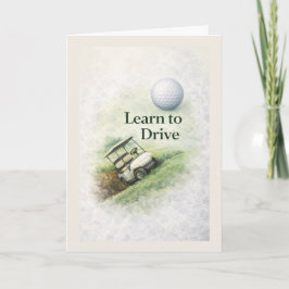 Funny Golf Birthday Card | Learn to Drive Humor カード