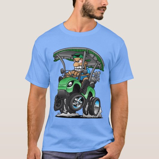 Funny Golf Cart Cartoon Golf Car and Golfing Humor Tシャツ (正面)