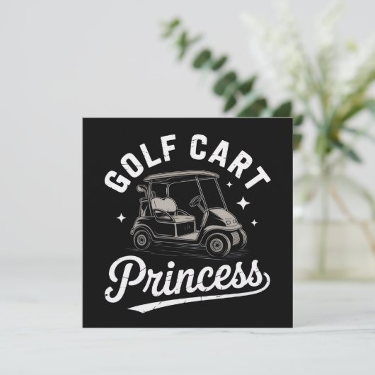 Funny Golf Cart Princess Sarcastic Golfing Ladies 招待状 (スタンド正面)