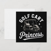 Funny Golf Cart Princess Sarcastic Golfing Ladies 招待状 (正面/裏面)