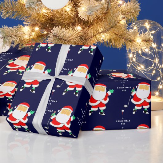 Funny Golf Christmas ラッピングペーパー (クリスマス)