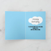 Funny Golf Dad Birthday Personalized Best Dad Par カード (内部)