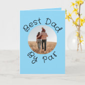 Funny Golf Dad Birthday Personalized Best Dad Par カード (黄色い花)