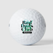 Funny Golf Dad Rad Dads Club Retro Typography ゴルフボール (正面)