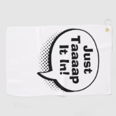 Funny Golf Dad Scramble Pop Art Comic Movie Quote ゴルフタオル (横)