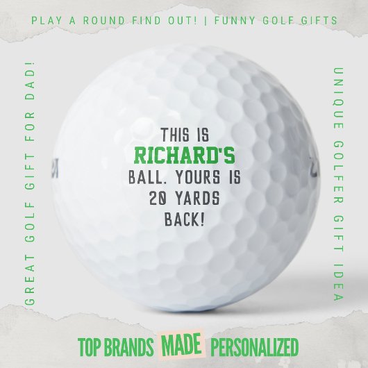 Funny Golf Dad Trash Talk Yours Is 20 Yards Back ゴルフボール