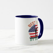 Funny Golf Dad word art  マグカップ (正面右)