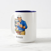 Funny Golf Fail Personalized Coffee Mug ツートーンマグカップ (正面左)