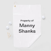 Funny Golf Gift Joke Name Manny Shanks ゴルフタオル (インサイチュ)