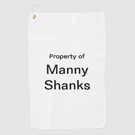 Funny Golf Gift Joke Name Manny Shanks ゴルフタオル