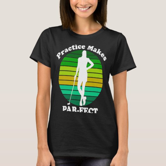 Funny Golf, Golfer, Golf Swing, Golf Lover, Female Tシャツ (正面)
