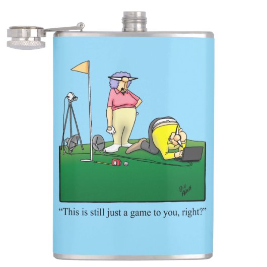Funny Golf Humor Hip Flask Gift フラスク (オープン)