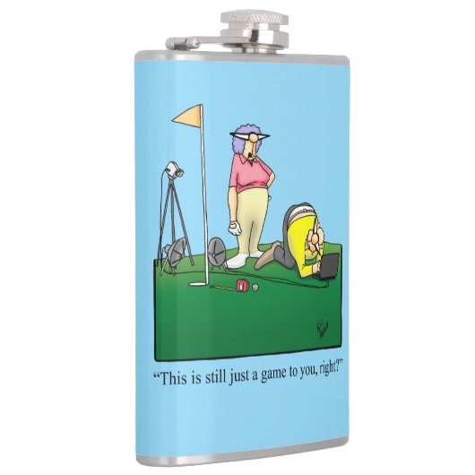 Funny Golf Humor Hip Flask Gift フラスク (右)