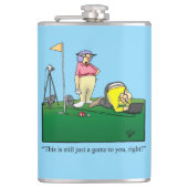 Funny Golf Humor Hip Flask Gift フラスク (正面)