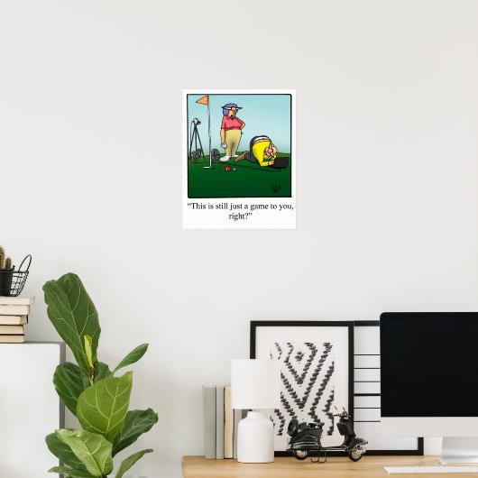 Funny Golf Humor Poster Gift ポスター (ホームオフィス)