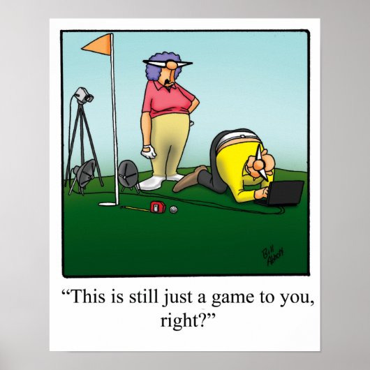 Funny Golf Humor Poster Gift ポスター (正面)