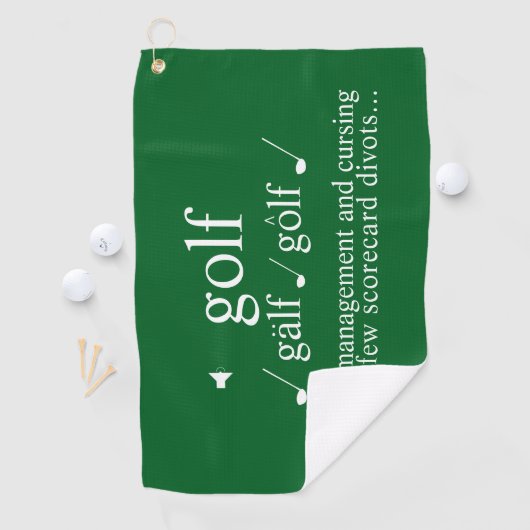 Funny Golf Instructor  Anger  Management on Green  ゴルフタオル (インサイチュ)