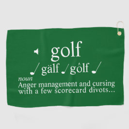 Funny Golf Instructor  Anger  Management on Green  ゴルフタオル