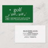 Funny Golf Instructor  Anger  Management on Green  名刺 (正面/裏面)