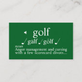 Funny Golf Instructor  Anger  Management on Green  名刺 (正面)