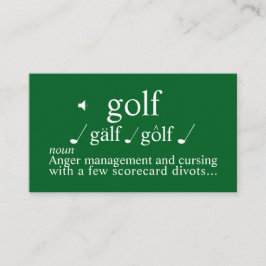 Funny Golf Instructor  Anger  Management on Green  名刺