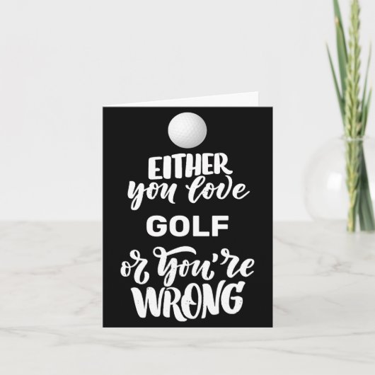 Funny Golf Love Golfing Golfer  カード (正面)