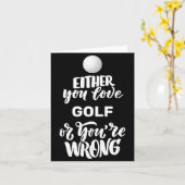 Funny Golf Love Golfing Golfer  カード (黄色い花)