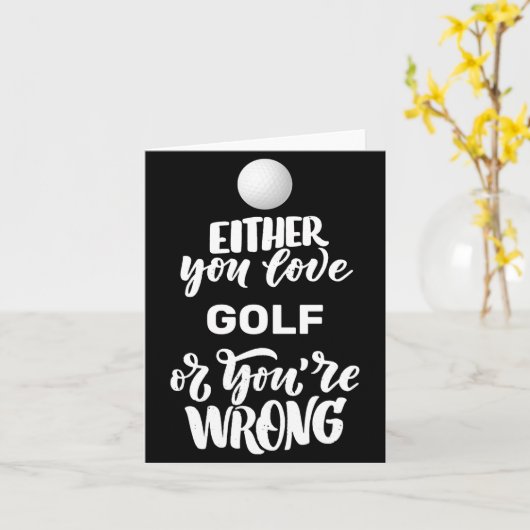 Funny Golf Love Golfing Golfer  カード (黄色い花)