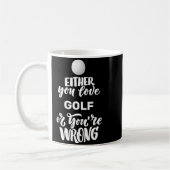 Funny Golf Love Golfing Golfer  コーヒーマグカップ (左)
