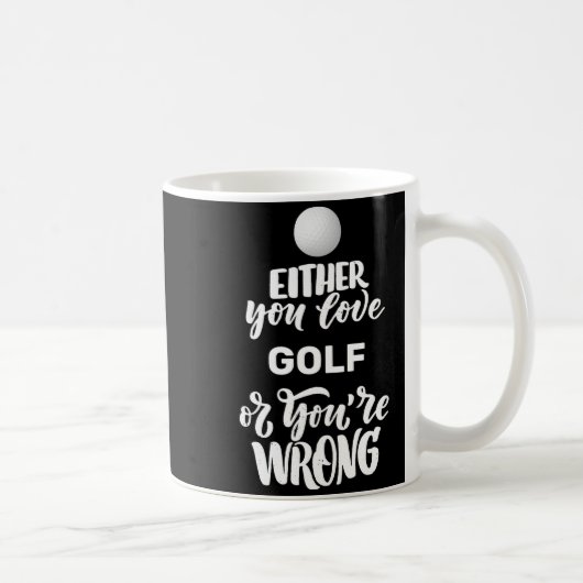 Funny Golf Love Golfing Golfer  コーヒーマグカップ (右)