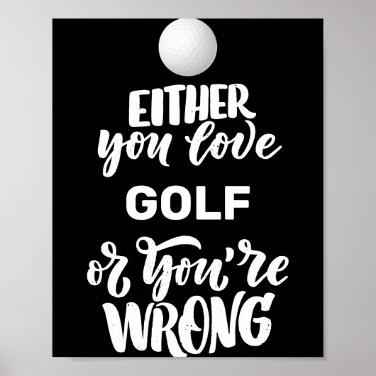 Funny Golf Love Golfing Golfer ポスター (正面)