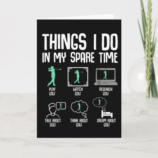 Funny Golf Lover Spare Time Golfer Life Course  カード (正面)