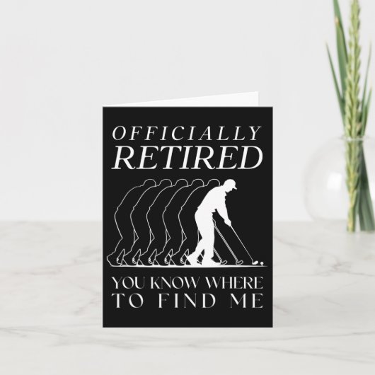 Funny Golf Officially Retired Golfer Golfing Retir カード (正面)