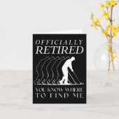 Funny Golf Officially Retired Golfer Golfing Retir カード (黄色い花)