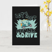 Funny Golf Outfit Drunk And Drive Golf Caddy カード (黄色い花)