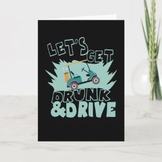 Funny Golf Outfit Drunk And Drive Golf Caddy カード