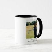 Funny Golf Photo Custom Dad Enthusiastic Golfer マグカップ (正面右)