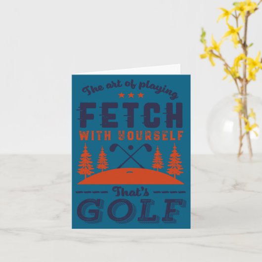Funny Golf Player Quote For Golfers Love Golfing  カード (黄色い花)