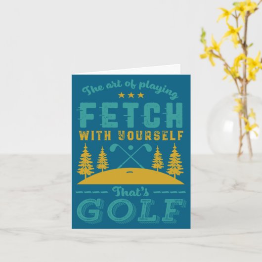 Funny Golf Player Quote Golfers Love Golfing Srt  カード (黄色い花)
