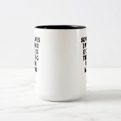 Funny Golf Quote Gift Thinking About Golf Humor ツートーンマグカップ (中央)