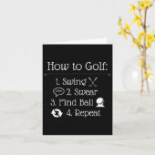 Funny Golf Sayings Funny Golfing How To Golf  カード (黄色い花)