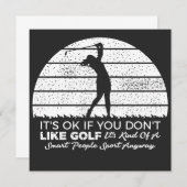funny golf sayings golfing quote 招待状 (正面/裏面)