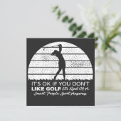 funny golf sayings golfing quote 招待状 (スタンド正面)