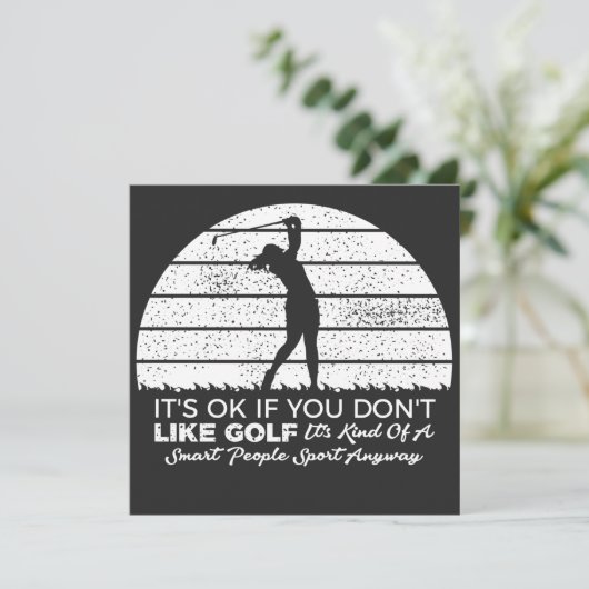 funny golf sayings golfing quote 招待状 (スタンド正面)