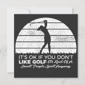 funny golf sayings golfing quote 招待状 (正面)