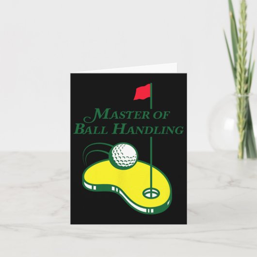 Funny Golf Shirt - Master Of Ball Handling For Men カード (正面)