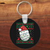 Funny Golf Ugly Christmas Sweater Womens Mens Golf キーホルダー (正面)