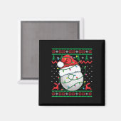 Funny Golf Ugly Christmas Sweater Womens Mens Golf マグネット (正面/裏面)