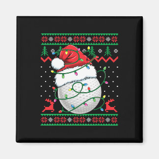 Funny Golf Ugly Christmas Sweater Womens Mens Golf マグネット