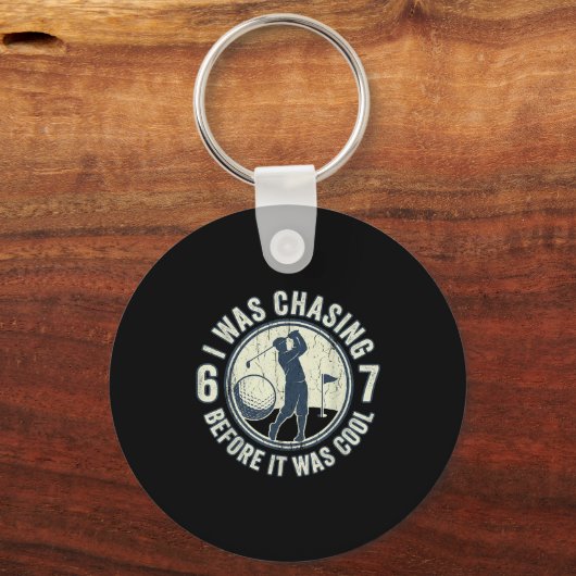 Funny Golfer 67 Meme Golf Joke Chasing 67  キーホルダー (正面)